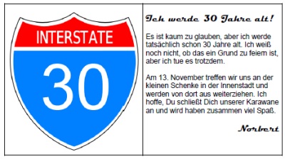 Einladungskarten Zum 30 Geburtstag Als Vorlage