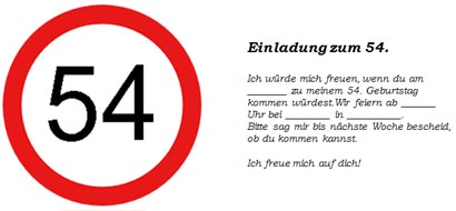 Geburtstag 54