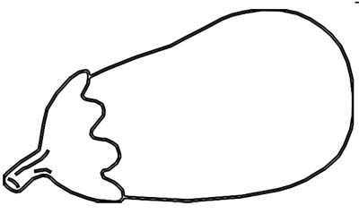 Aubergine Malvorlage
