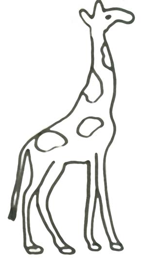 ausmalbild giraffe  giraffen malvorlage