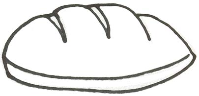 Ausmalbild Brot