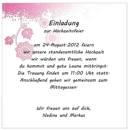 einladungen hochzeit vorlagen