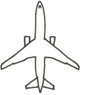 Flugzeug Malvorlage  Jet Ausmalbild kostenlos
