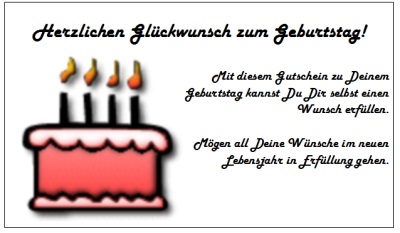 Gutschein Zum Geburtstag Vorlage Geschenkgutschein