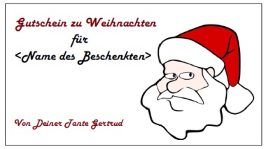 Vordruck Gutschein Zu Weihnachten Geschenkgutschein Vorlage