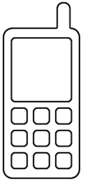 Handy Malvorlage Ausmalbild Mobiltelefon