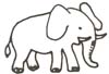 Ausmalbild Elefant - Elefantenmalvorlage