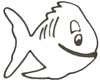 Lustiger Fisch Malvorlage - kostenlose Ausmalbilder