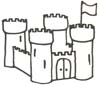 Burg Malvorlage - Ausmalbild Ritterburg zum Ausdrucken