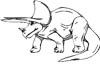 Horn Dinosaurier Triceratops Dreihorn Malvorlage kostenlos