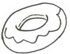 Donut Malvorlage - Ausmalbild Donut mit Glasur