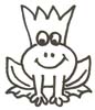 Frosch mit Krone Malvorlage - M�rchen Frosch
