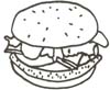 Hamburger Malvorlage - Burger Ausmalbild zum Ausdrucken
