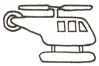 Hubschrauber Malvorlage - Helikopter Ausmalbild