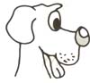 Hundemalvorlage - Hundekopf zum Ausdrucken
