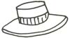 Hut Malvorlage - Malbild f�r Kinder - Kopfbedeckung