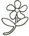 Blume zum Ausmalen - kostenlose Malvorlage