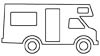 Malvorlage Wohnmobil - Camping Wagen Ausmalbild