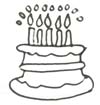 Malvorlage Geburtstag Torte - Geburtstagstorte Ausmalbild