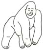 Malvorlage Gorilla - Affe Ausmalbild