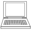 Notebook Malvorlage - Laptop Ausmalbild