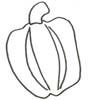 Paprika Malvorlage - Ausmalbild Paprika