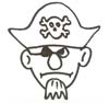 Piraten Malvorlage- Ausmalbild Piraten Kapit�n