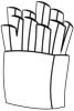 Pommes Malvorlage - Pommes Frites Ausmalbild