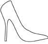 Pumps Malvorlage - Ausmalbild Damenschuh