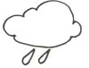 Regenwolke Malvorlage - Wolkenausmalbild mit Regen