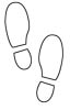 Schuhsohle Malvorlage - Schuabdruck, Fu�spuren Malvorlage