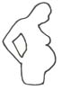 Schwanger Malvorlage - Kontur schwanger Frau
