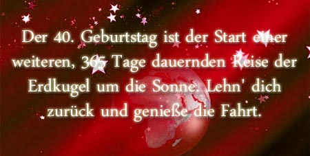 Spruch geburtstag 40 frau 40 Sprüche