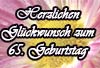 Geburtstagsspr�che 65. Geburtstag