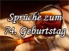 Gl�ckw�nsche zum 74. Geburtstag