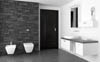 Badezimmer Wandgestaltung mit Steinen