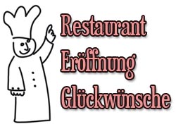 Restaurant Eröffnung Glückwünsche