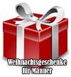 Mann Geschenk zu Weihnachten